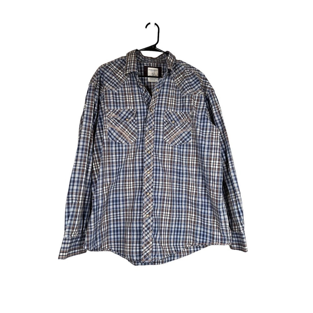 MEN’S Panhandle rough stock pearl snap western shirt XL
